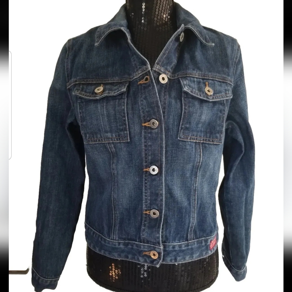 SOLD! Guess Vintage Authentic Original Jean Jacket 100% Cotton Women's Size L - Picture 2 of 15